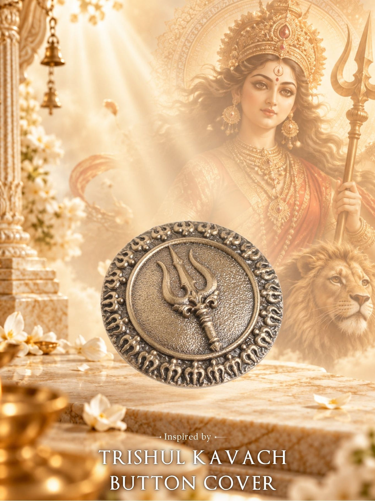 Trishul Kavach Button Cover