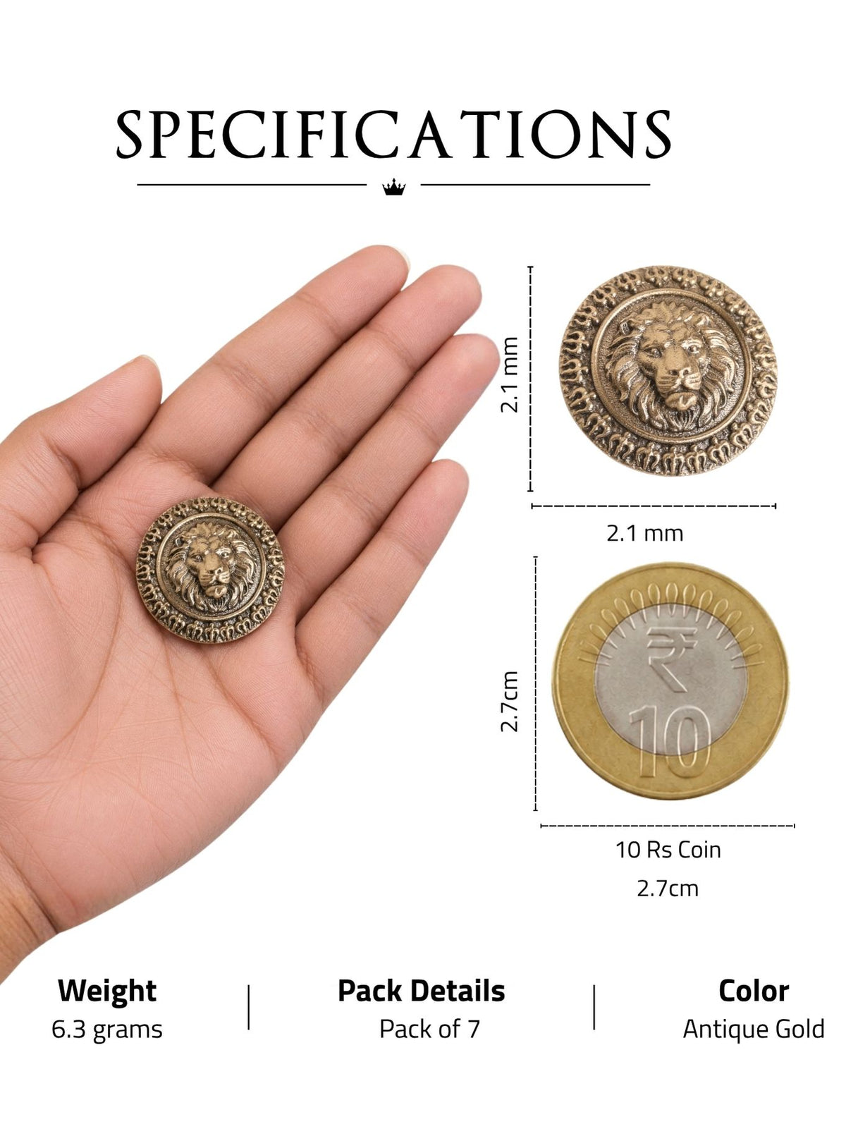 Shakti Vahana Button Cover