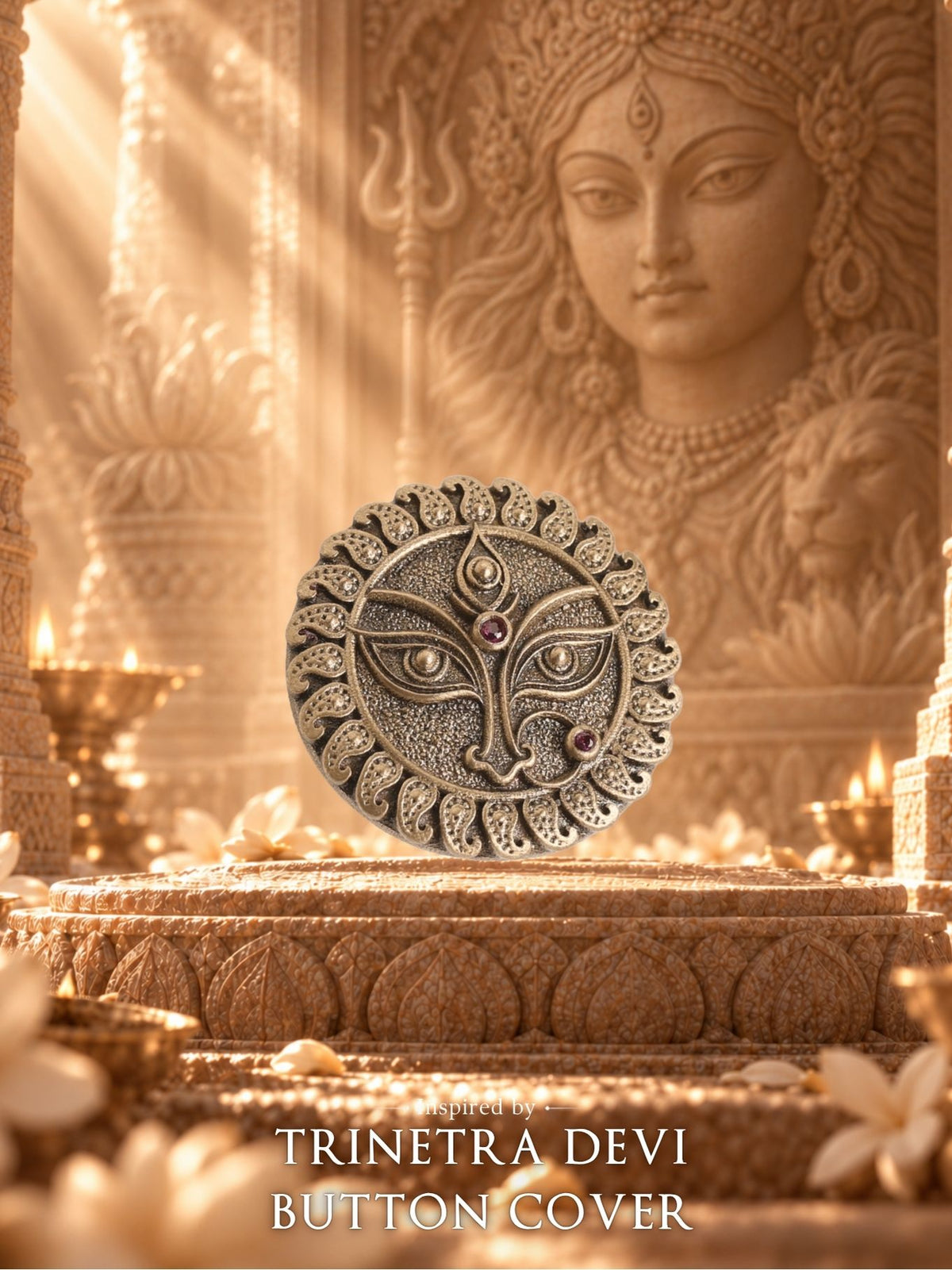 Trinetra Devi Button Cover