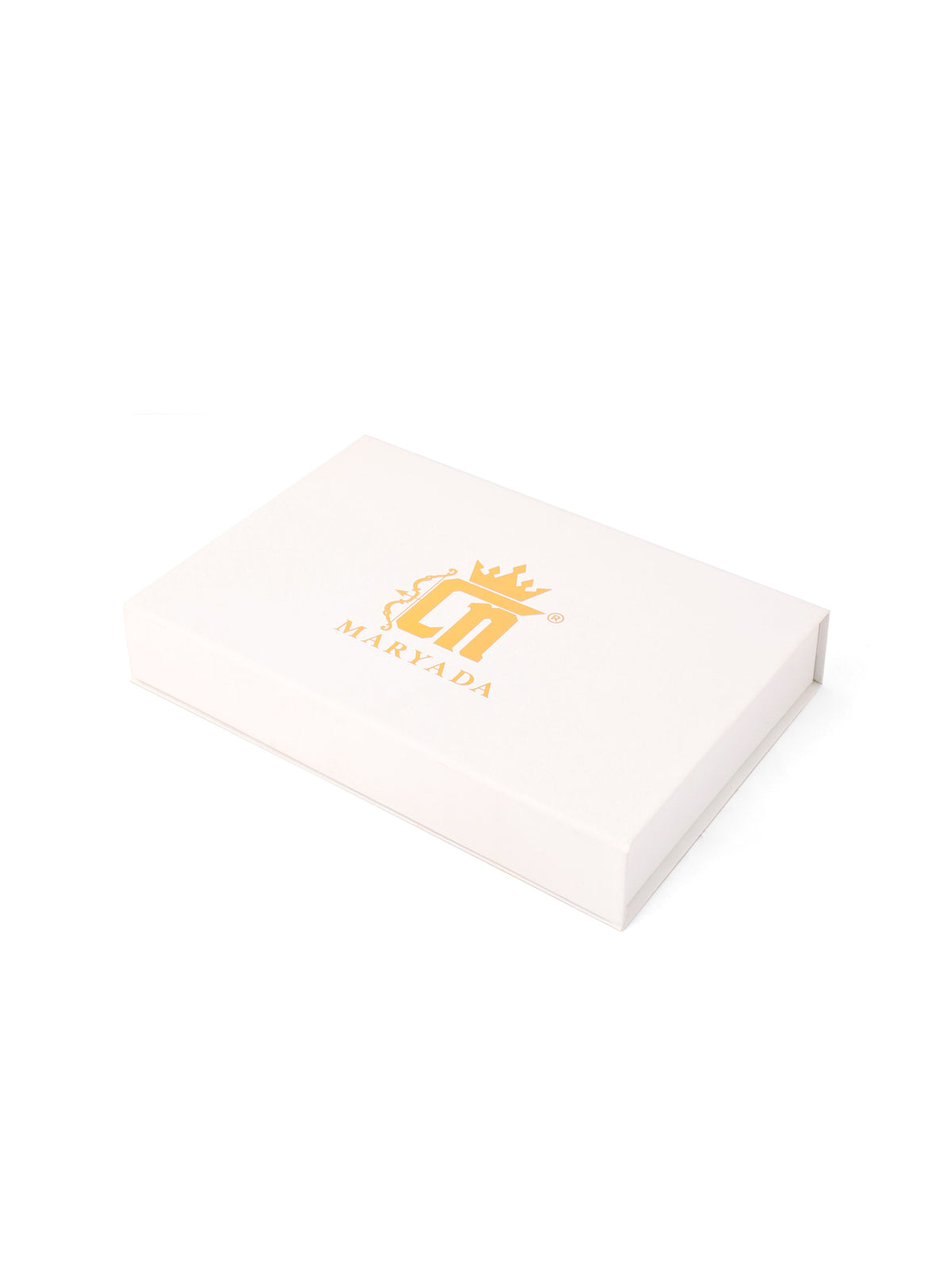 Divine Dhanush gift set - antique gold gift set for men with divine dhanush motif, profile view
