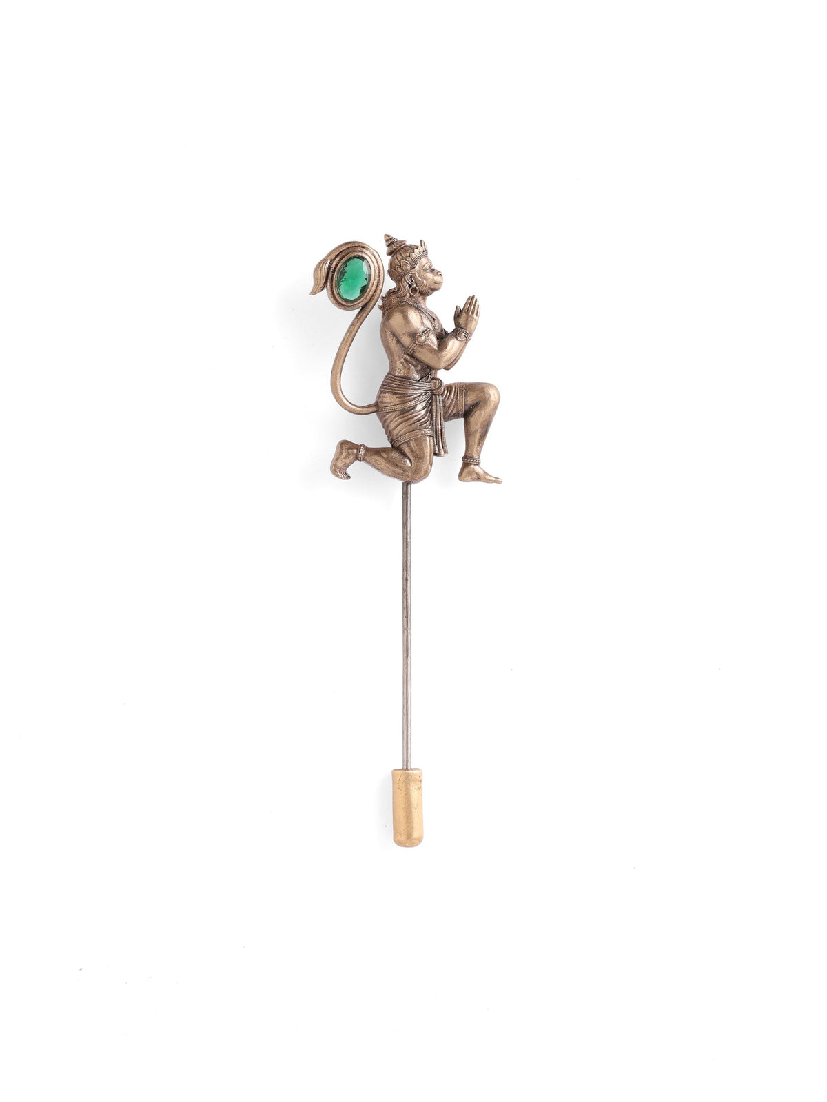 Hanuman Shakti gift set - antique gold gift set for men with hanuman shakti motif, side view