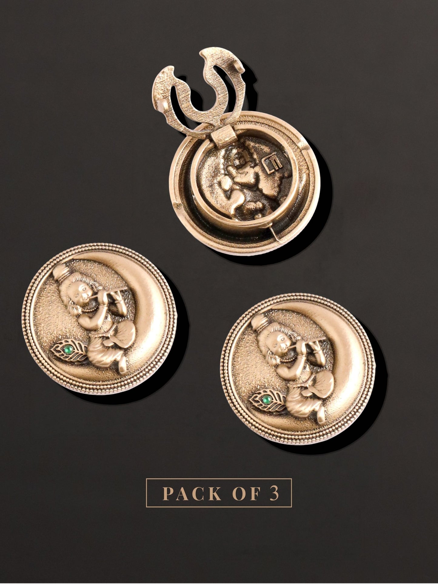 Bal Gopal Motif Button Cover