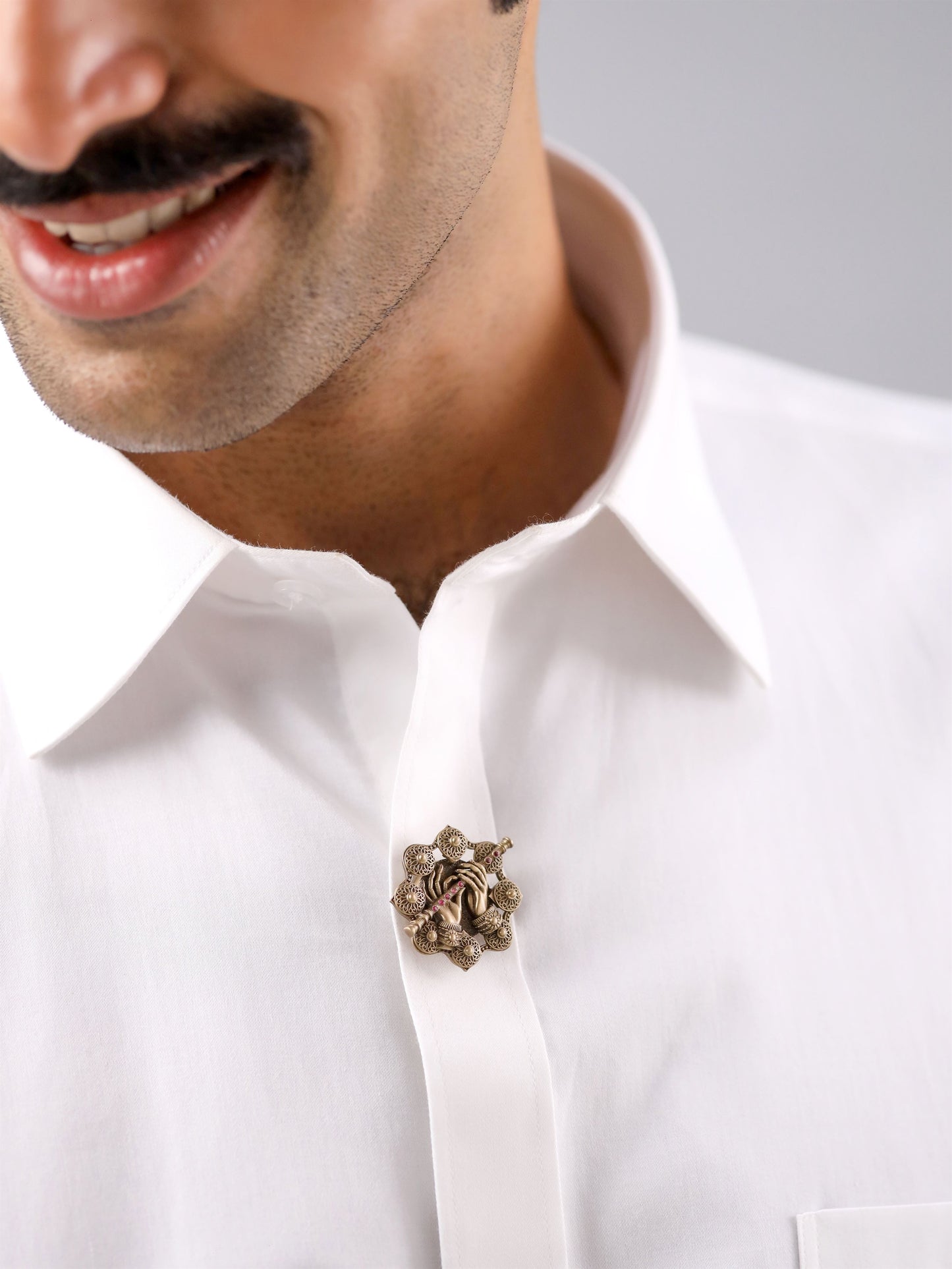 Krishna Flute Button Cover