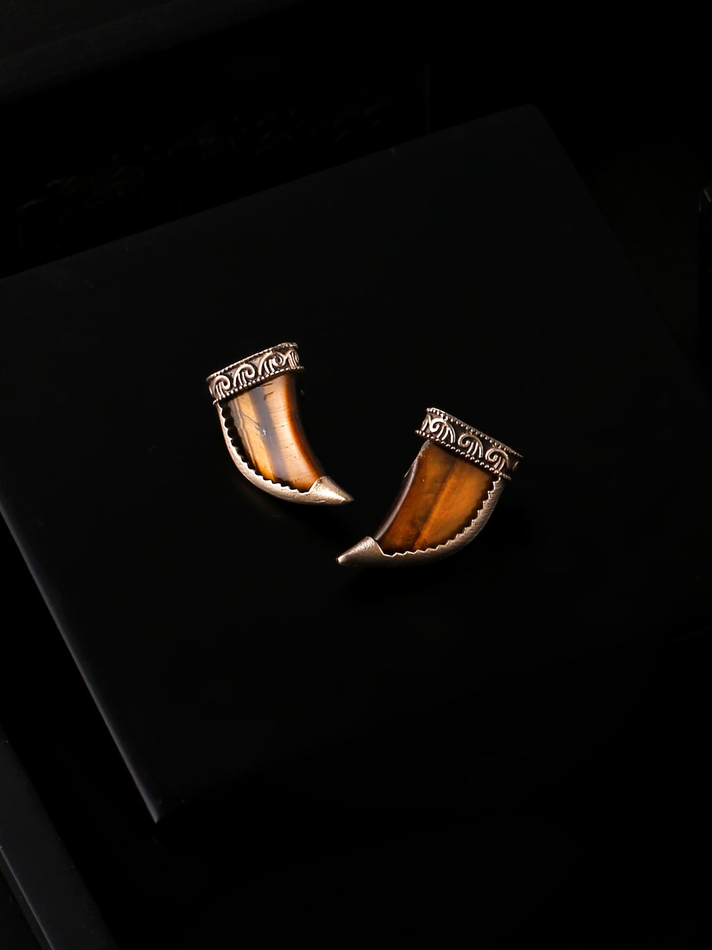 Tiger Eye Collar Tips