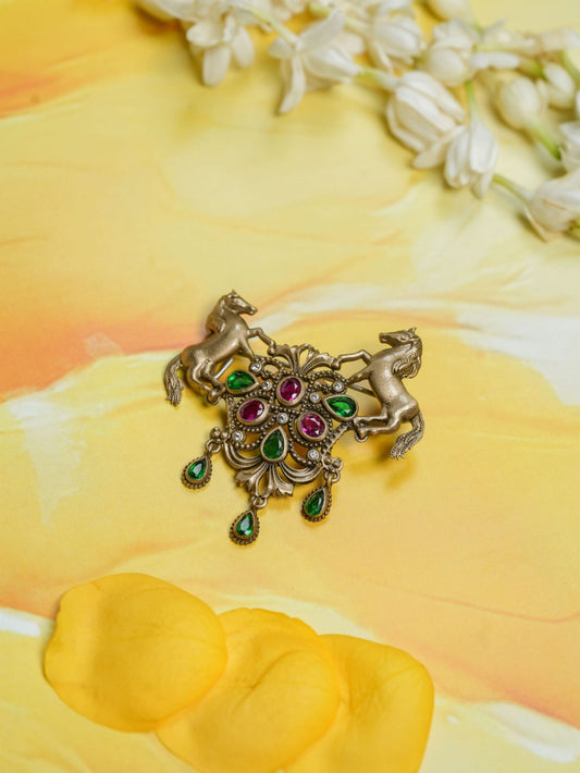 Ghodey Pe Sawaar Brooch