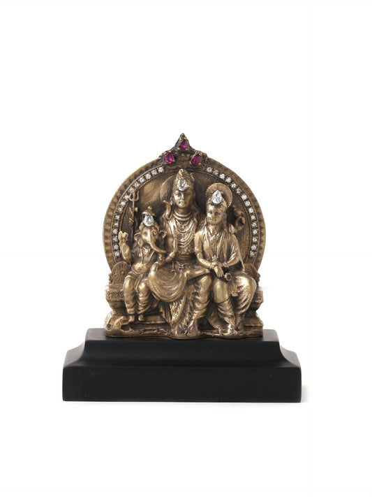 Shiva-Parvati-Ganesha car decor