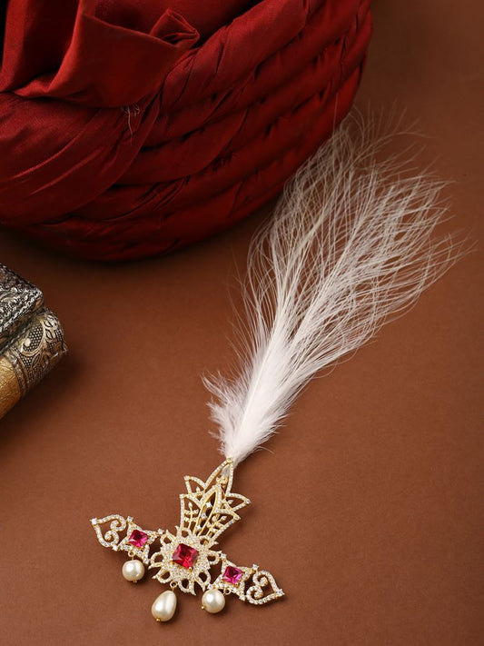 Pink White Stone Maharaja Kalangi