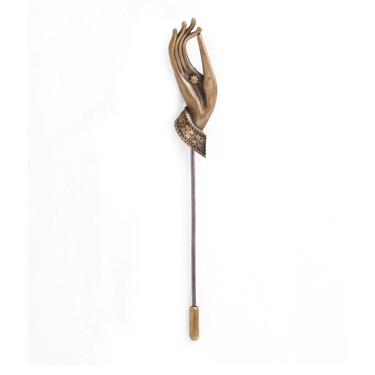 Blessing Hand Antique Gold Lapel Pin for Men