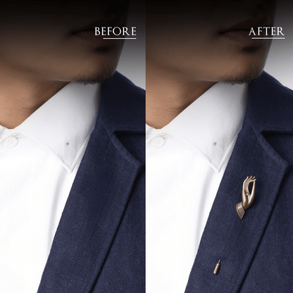 Blessing Hand Antique Gold Lapel Pin for Men