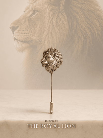 The Side Lion Lapel Pin