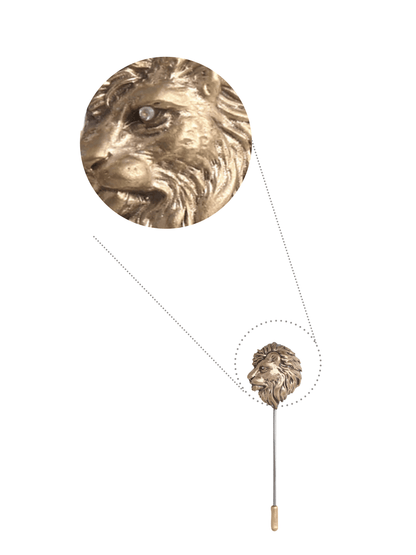 The Side Lion Lapel Pin