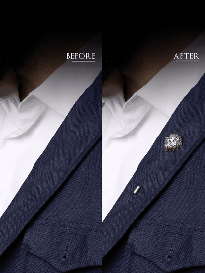The Side Lion Lapel Pin
