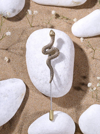 Winding Cobra lapel pin