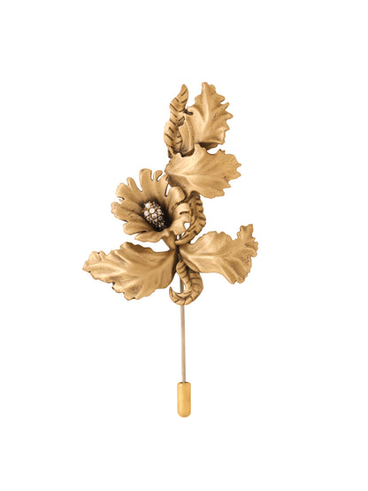 Golden Flower Lapel Pin
