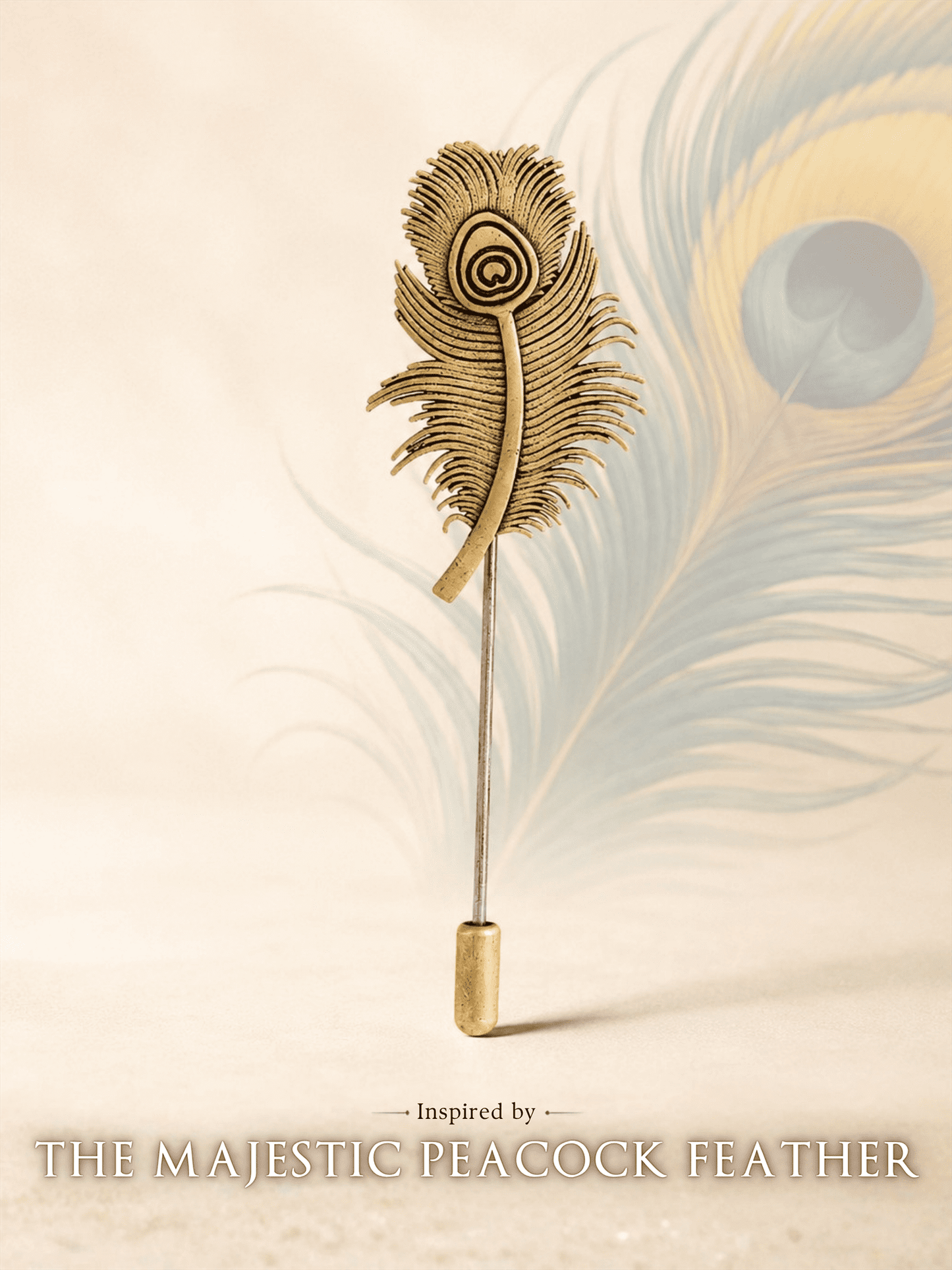 Peacock Grace Lapel Pin