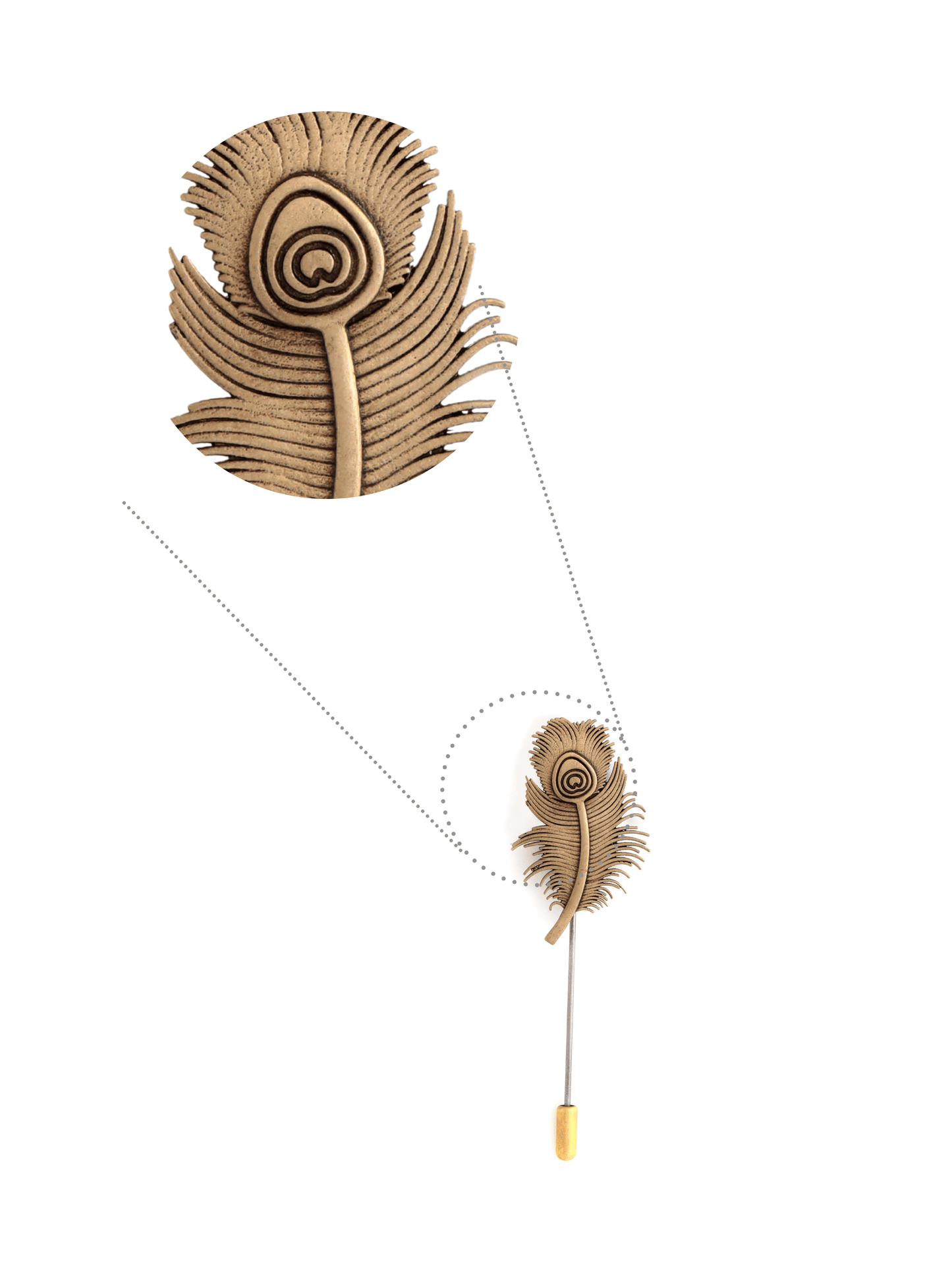 Peacock Grace Lapel Pin