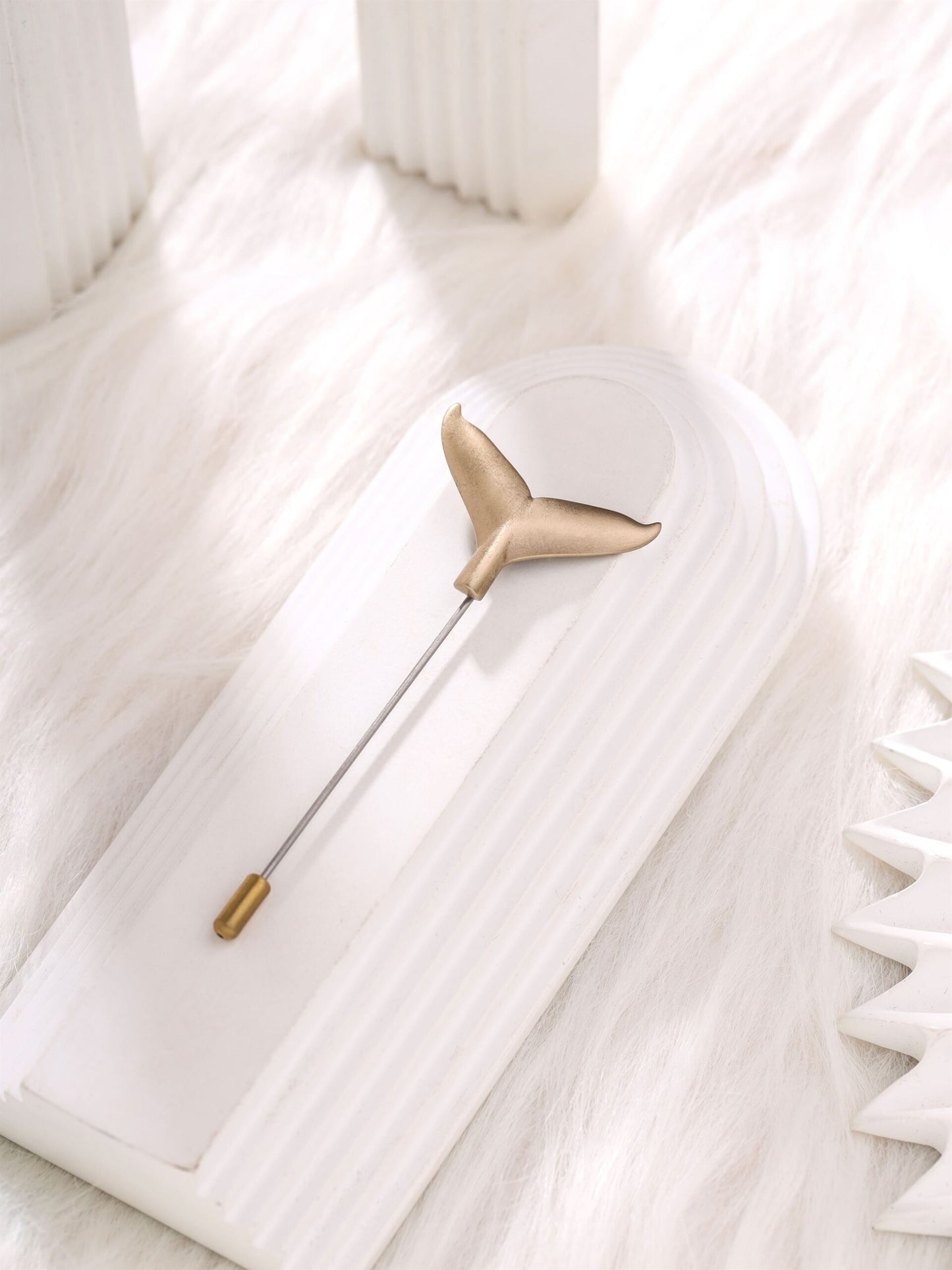 Whale Tail Lapel Pin
