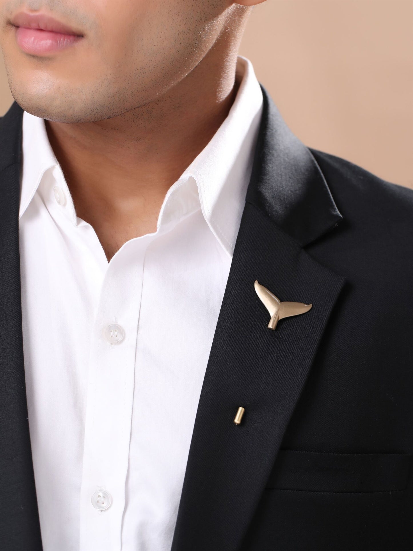 Whale Tail Lapel Pin