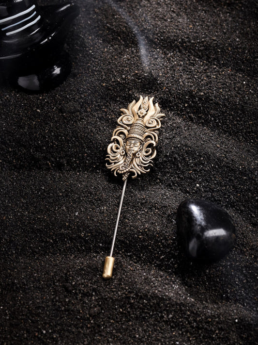 Shiva Mukh Trishul Lapel Pin