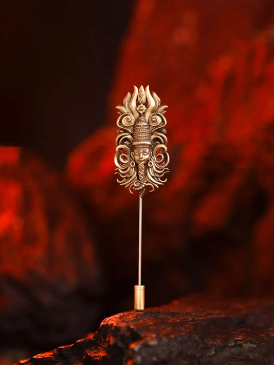 Shiva Mukh Trishul Lapel Pin