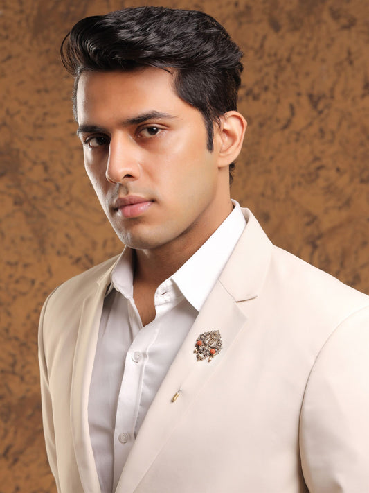 Rudraksha Trishul Lapel Pin