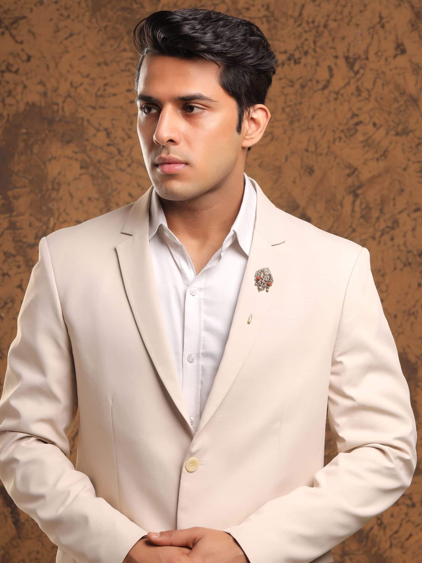 Rudraksha Trishul Lapel Pin