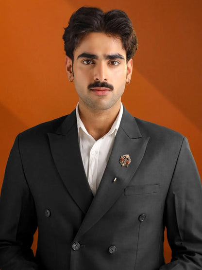 Rudraksha Trishul Lapel Pin
