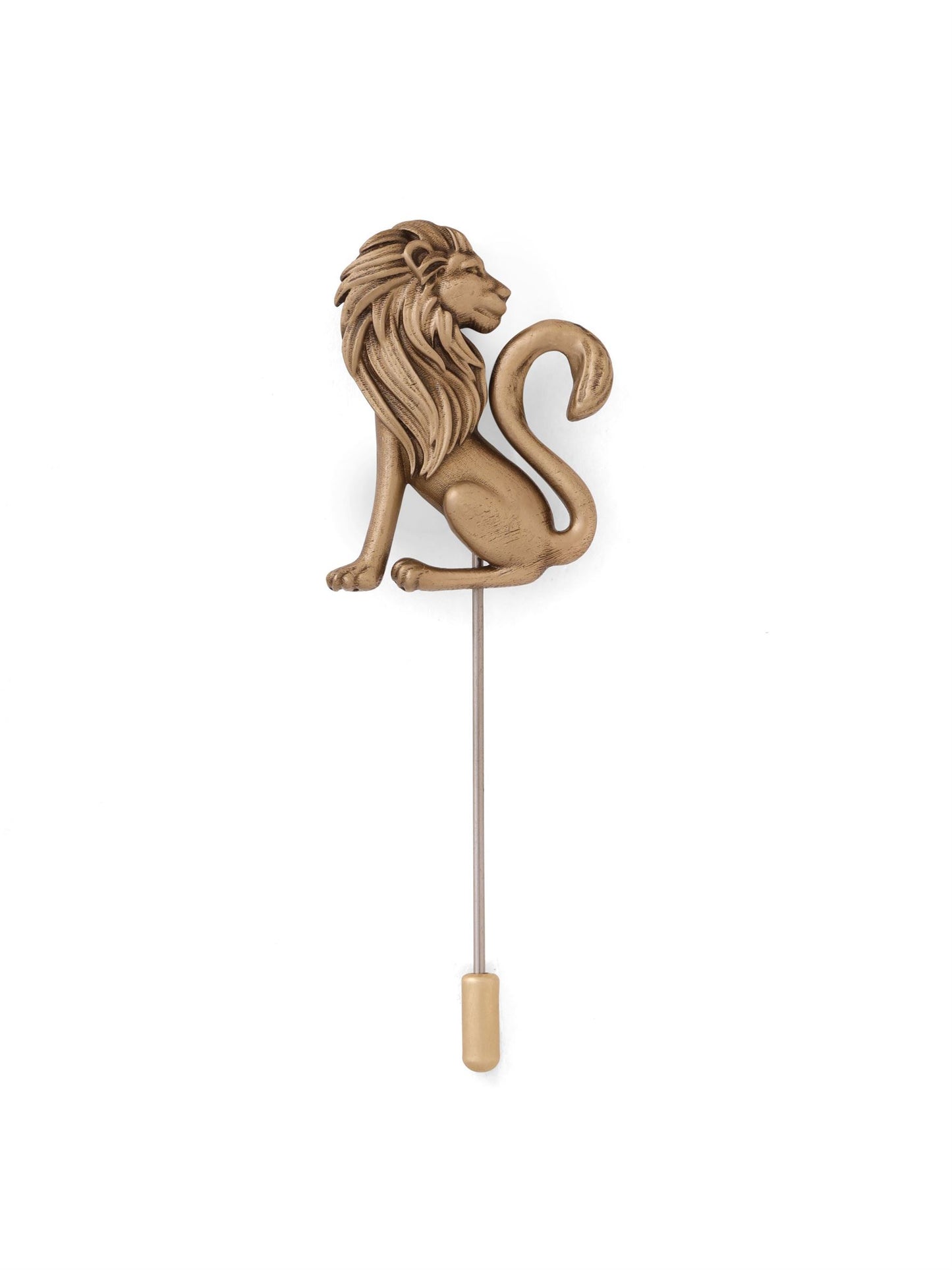 Velour Lion Lapel Pin