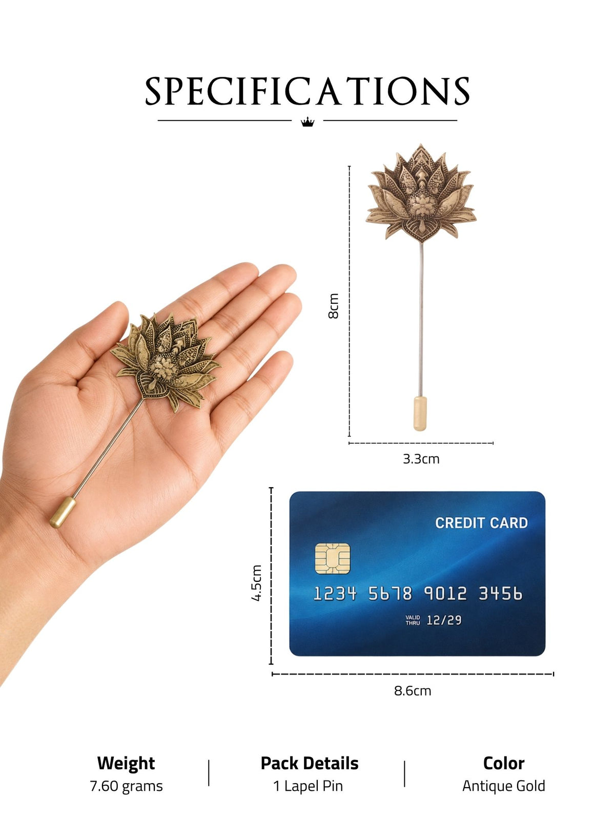 Lotus Radiance Lapel Pin