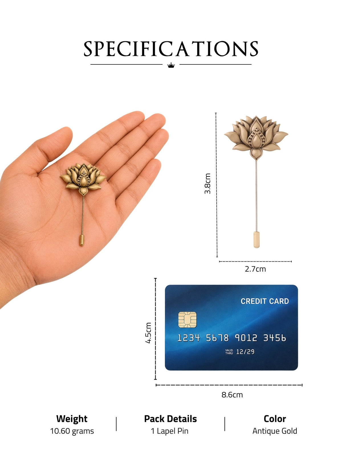 Lotus Aura Lapel Pin