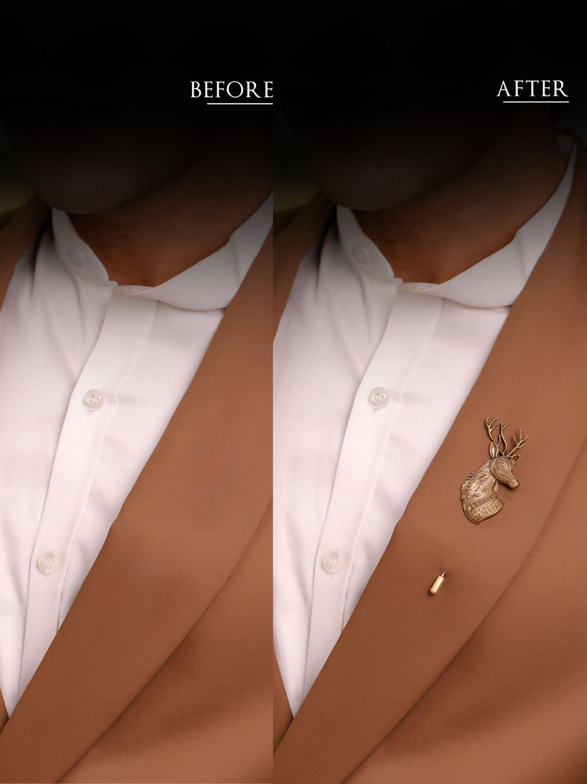 Ethereal Stag Lapel Pin