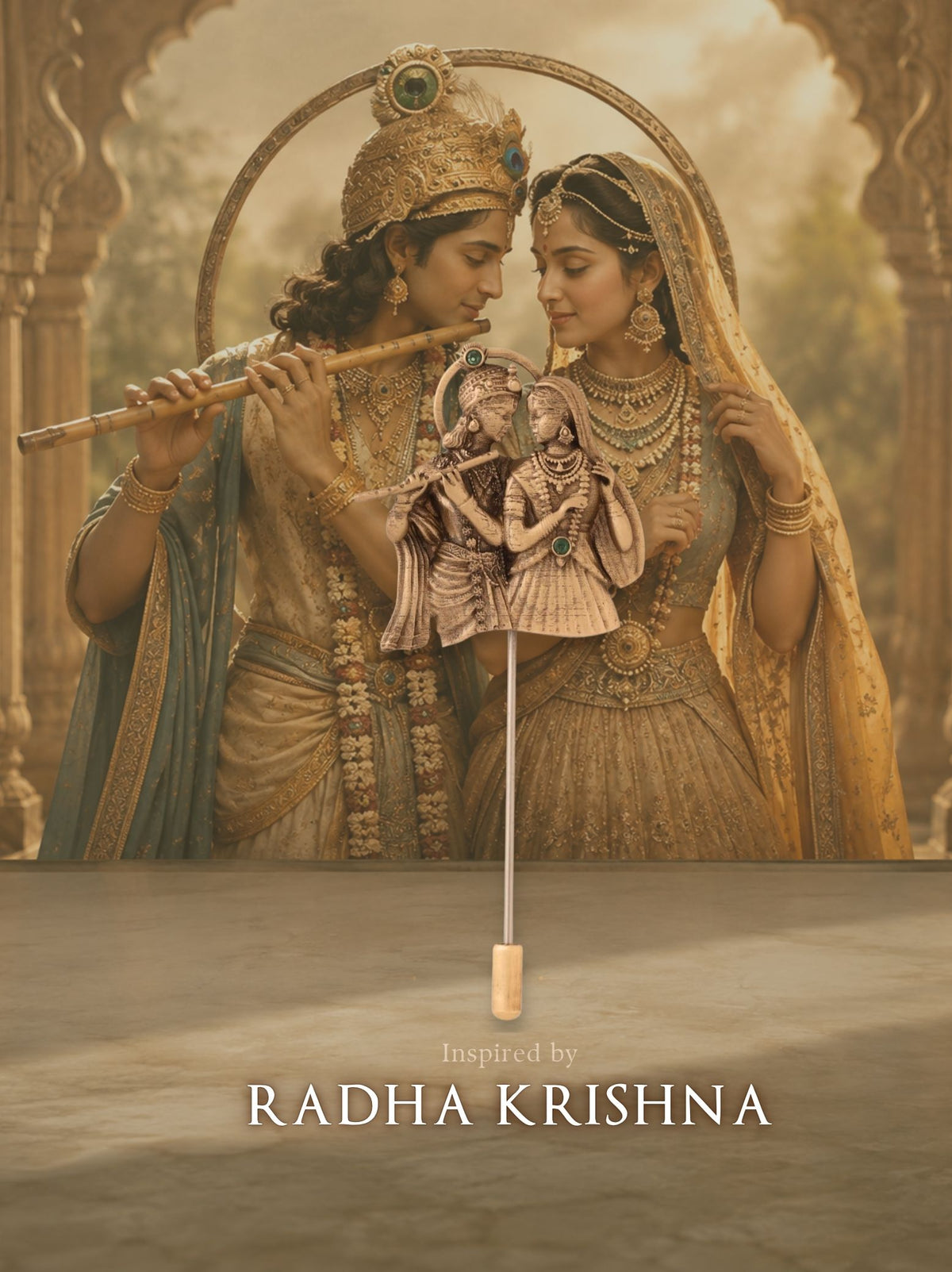 Eternal Radha-Krishna Raas Lapel Pin