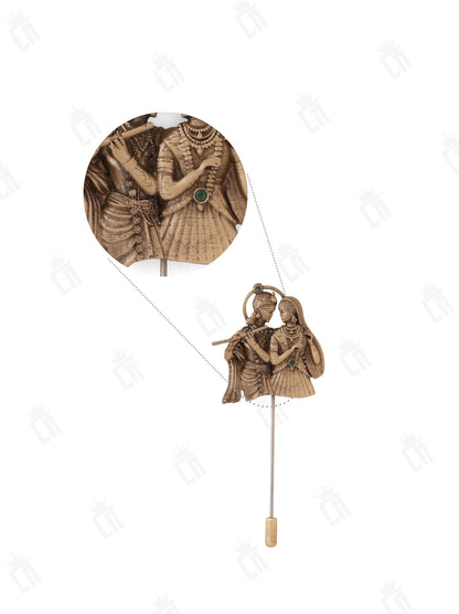 Eternal Radha-Krishna Raas Lapel Pin