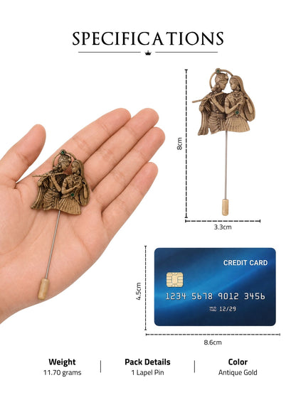 Eternal Radha-Krishna Raas Lapel Pin