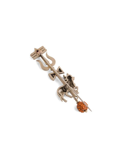 Sacred Trishul Nandi Lapel Pin