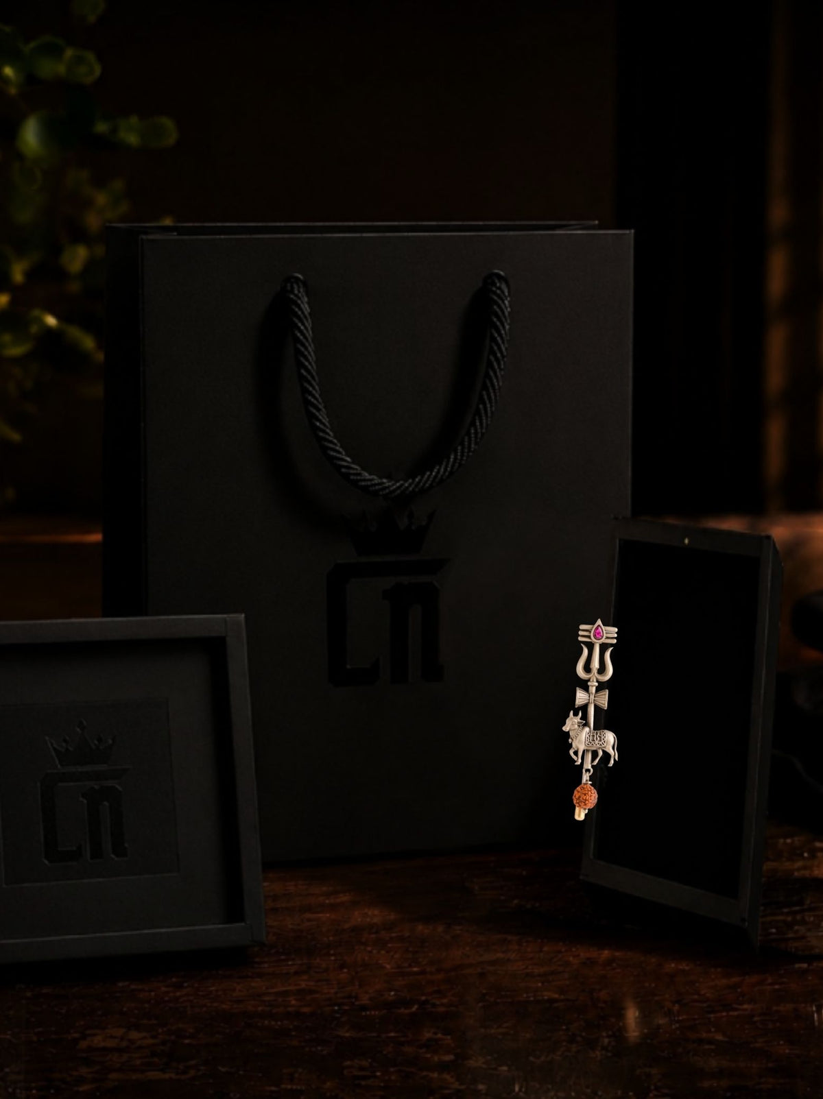 Sacred Trishul Nandi Lapel Pin