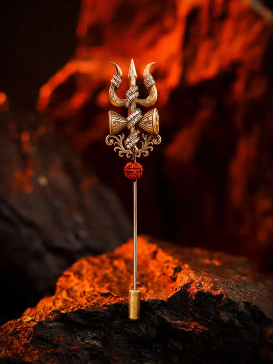 Sacred Trishul Emblem Lapel Pin