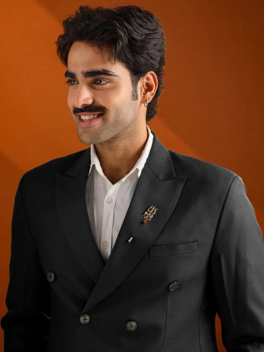 Sacred Trishul Emblem Lapel Pin