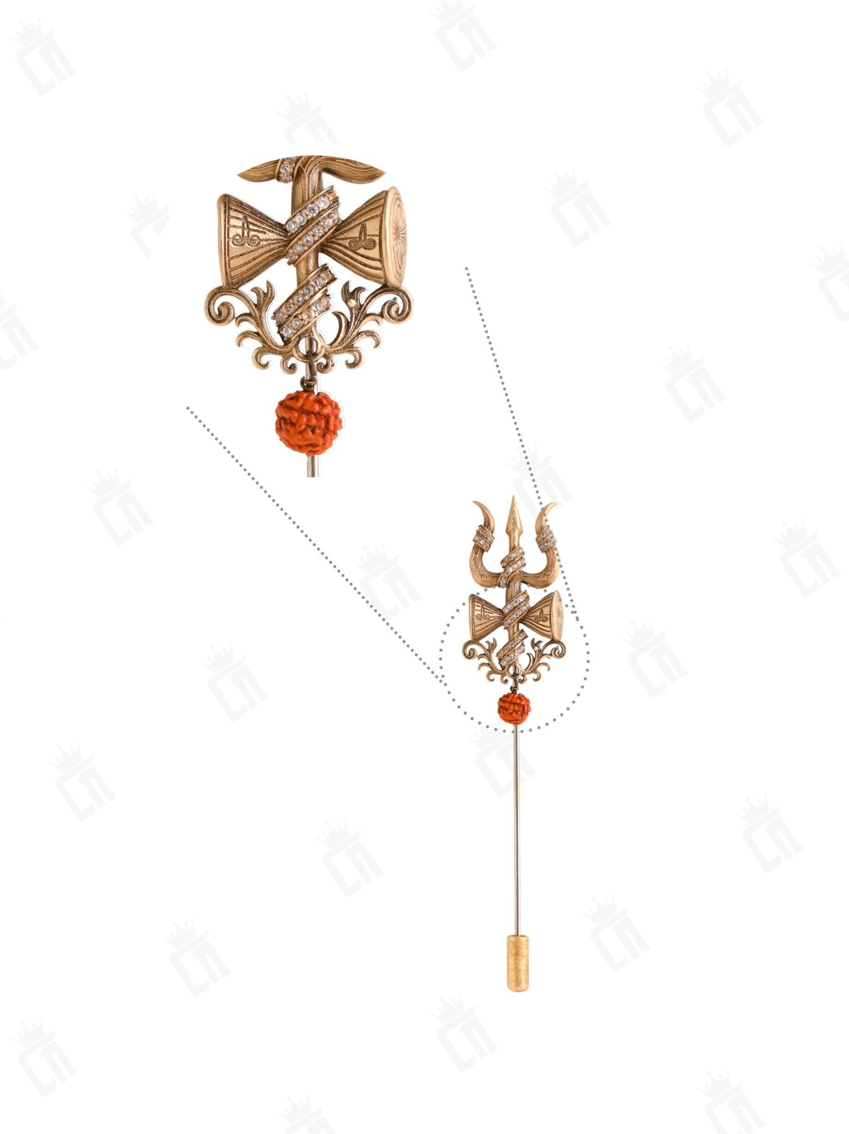 Sacred Trishul Emblem Lapel Pin