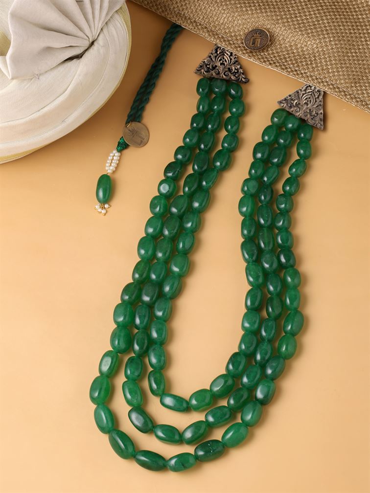Grand Green Beaded Mala