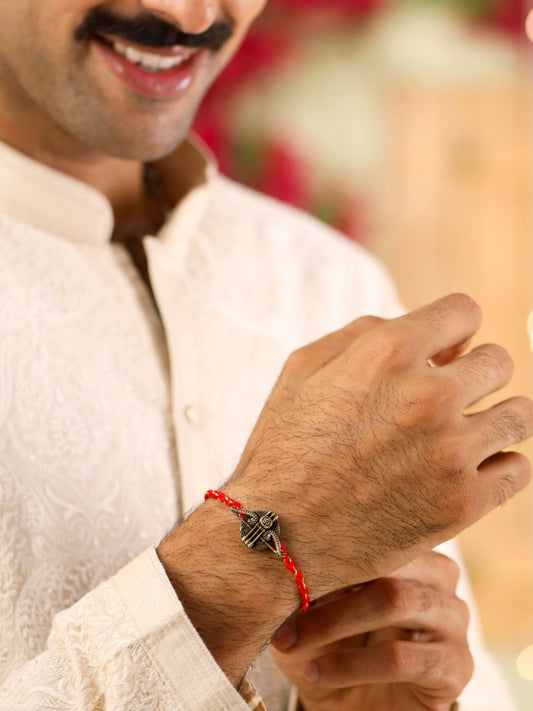 Khatu Shyam Ji Tridhanush Convertible Rakhi Button Cover