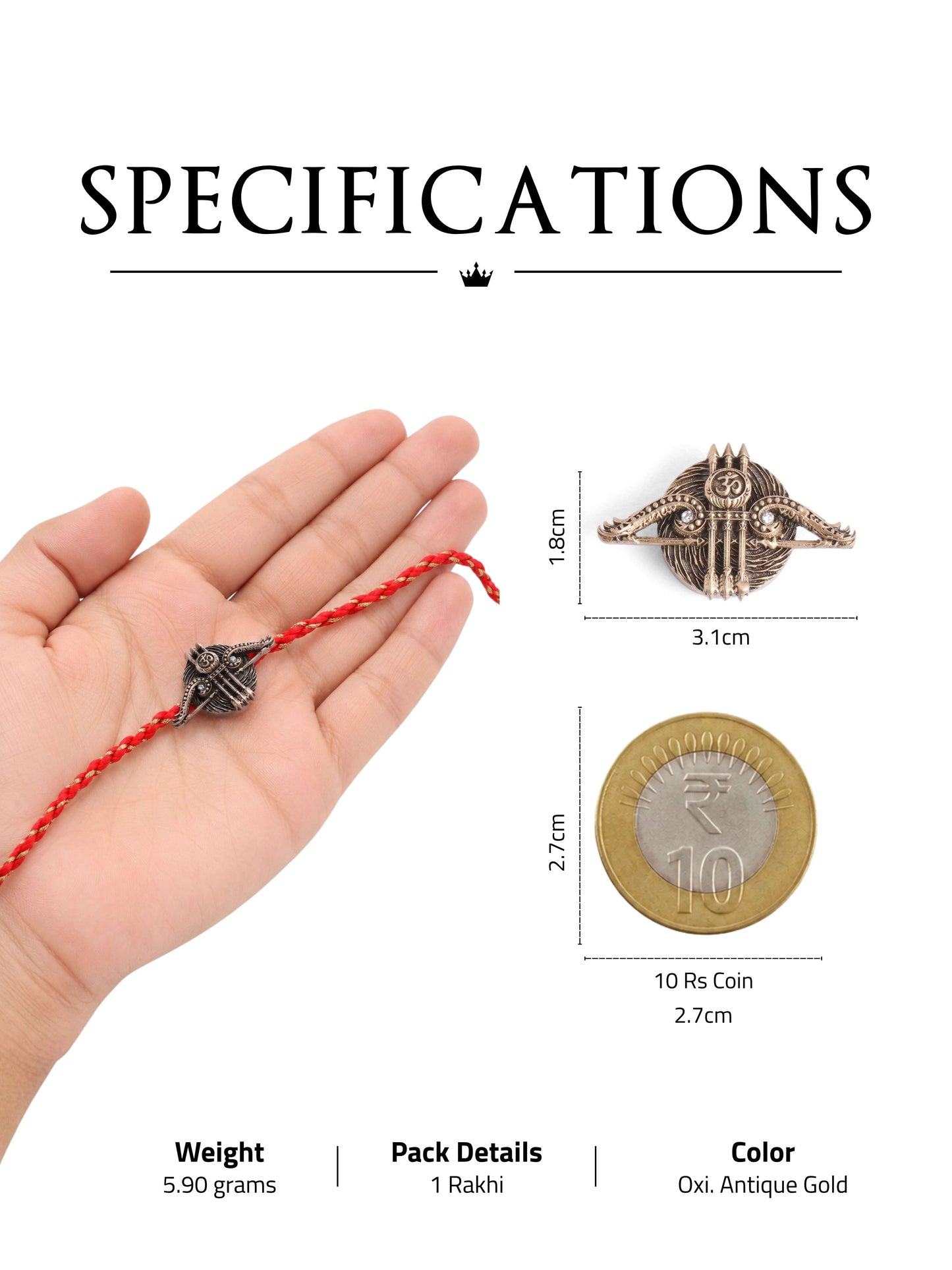 Khatu Shyam Ji Tridhanush Convertible Rakhi Button Cover