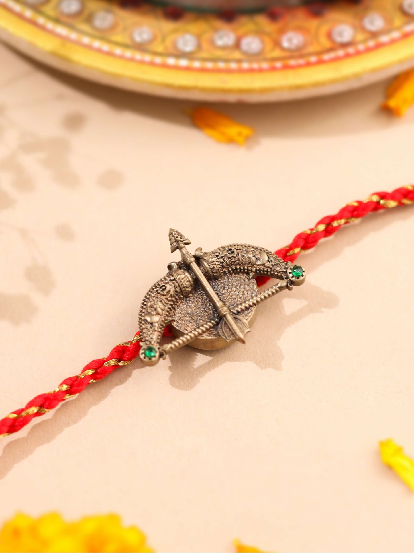 Ram Dhanush Convertible Rakhi Button Cover