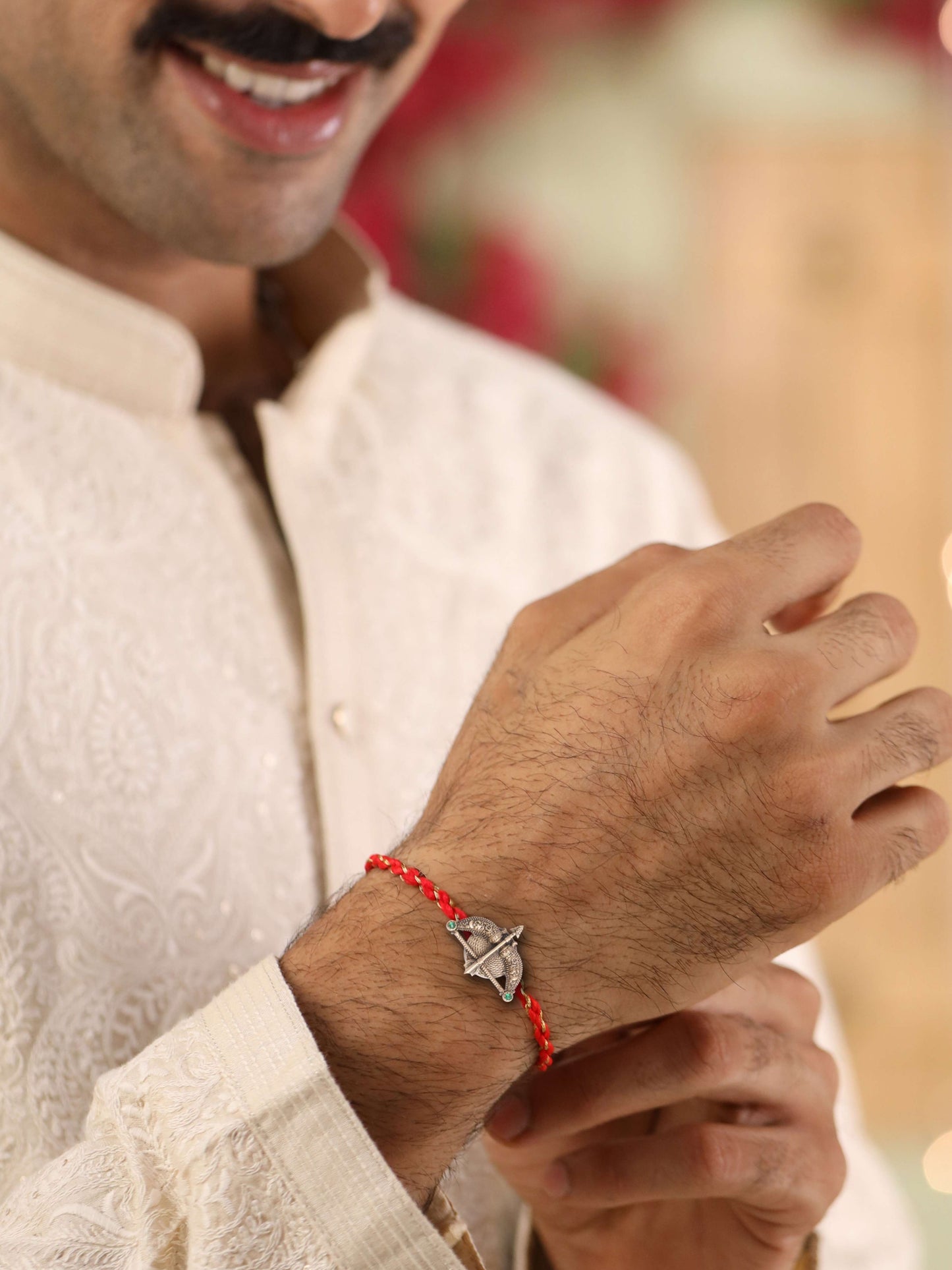 Ram Dhanush Convertible Rakhi Button Cover