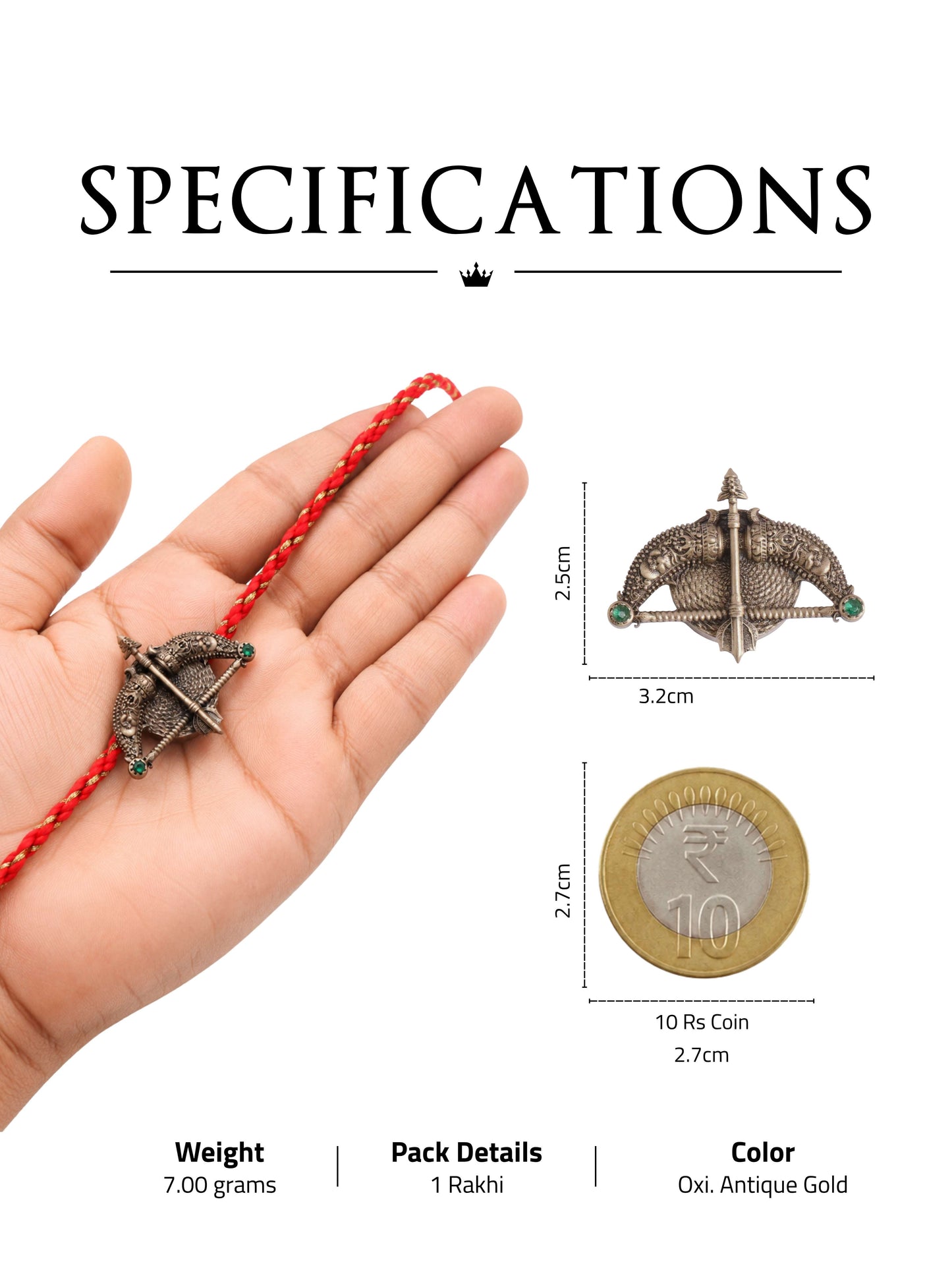 Ram Dhanush Convertible Rakhi Button Cover