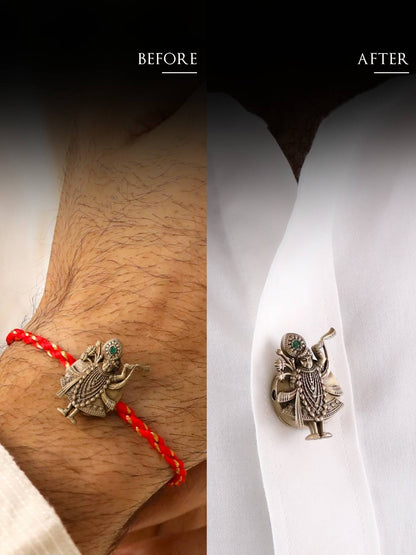 Shrinathji Convertible Rakhi Button Cover