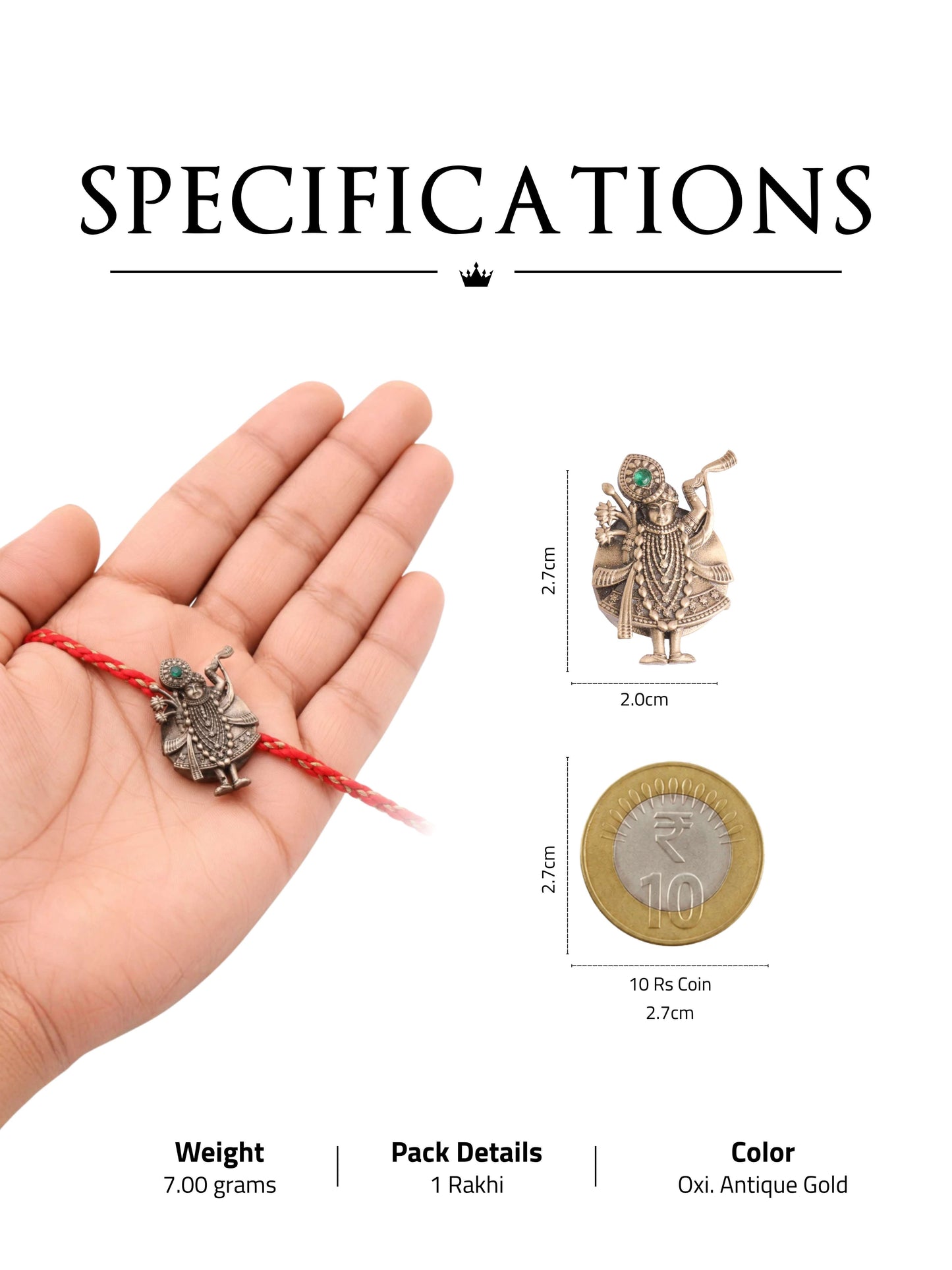 Shrinathji Convertible Rakhi Button Cover