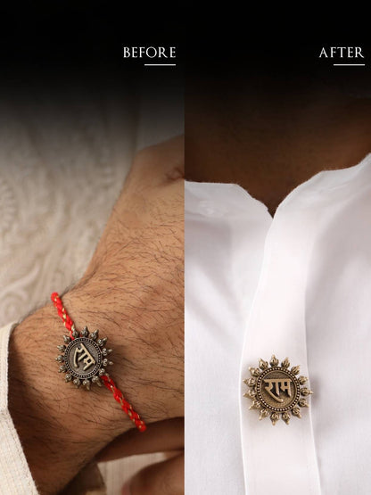Shri Ram Premium Convertible Rakhi Button Cover