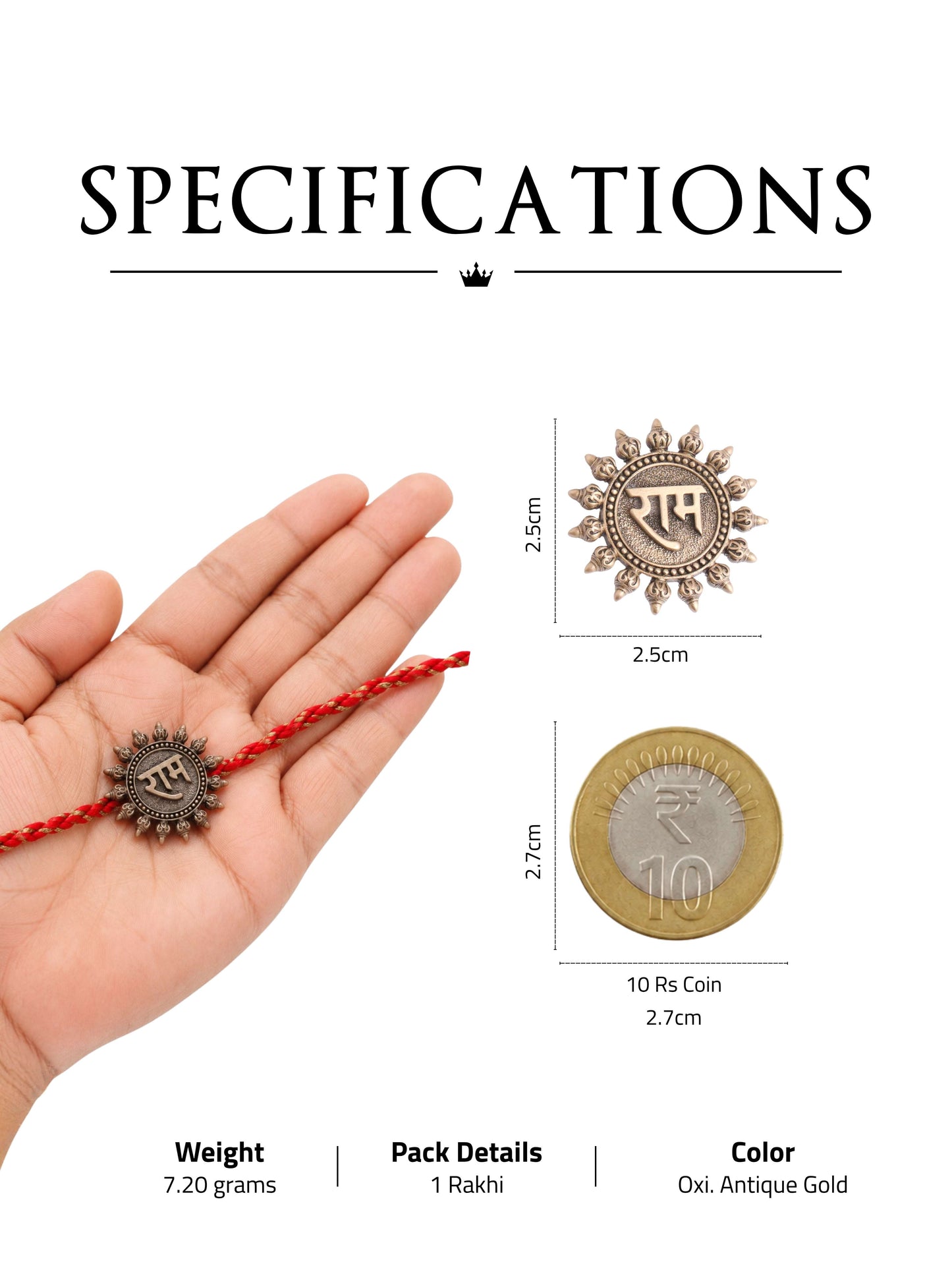 Shri Ram Premium Convertible Rakhi Button Cover