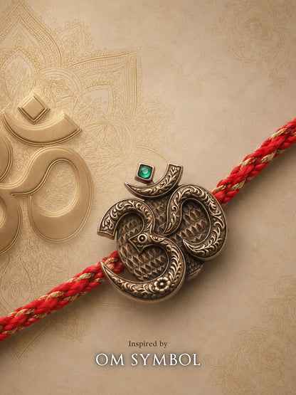Om Divine Premium Convertible Rakhi Button Cover